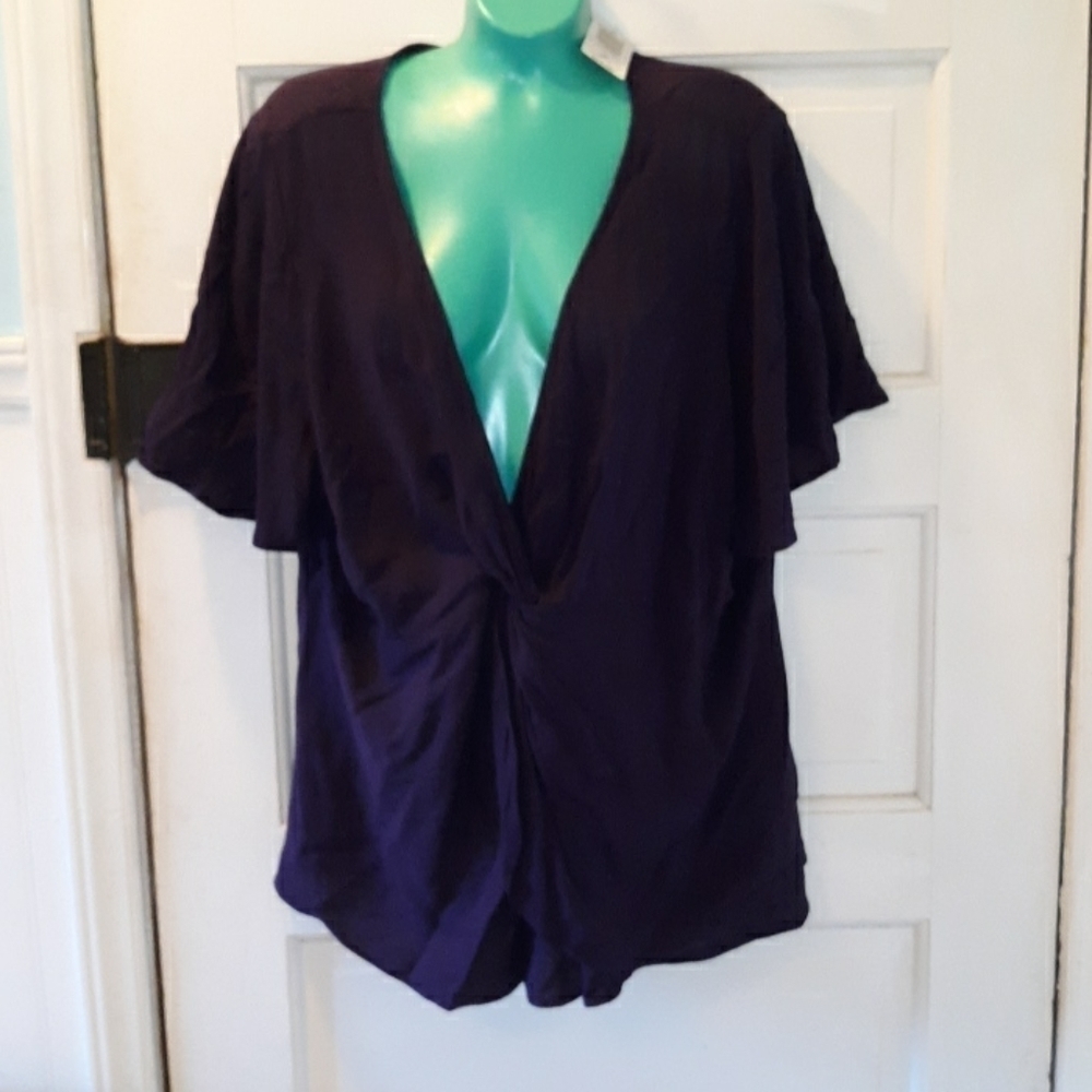 Torrid 2X purple blouse nwt summer spring
